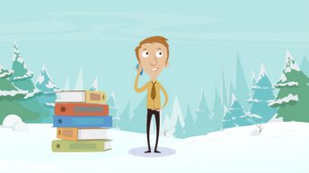 A guy lost in the snow calling for some.